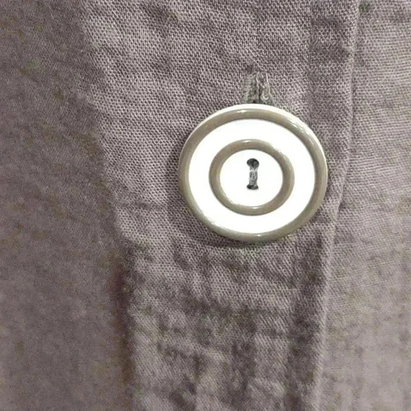 Lulu-B Womens Medium Oversized Brown 2‎ Pocket Long Sleeve Top - Picture 3 of 4